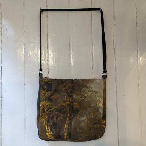 Vintage painting bag - brown trees