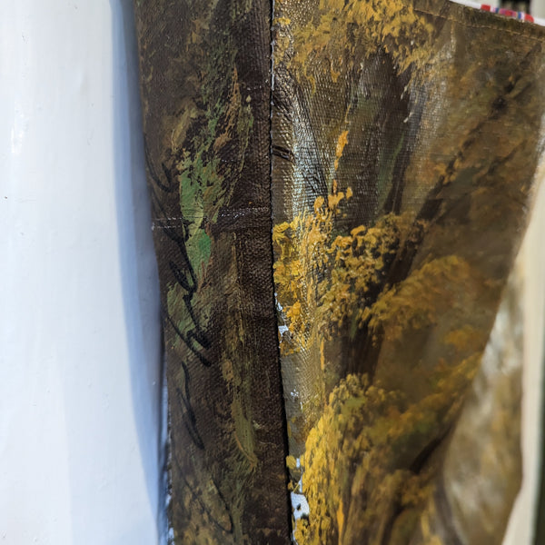 Vintage painting bag - brown trees