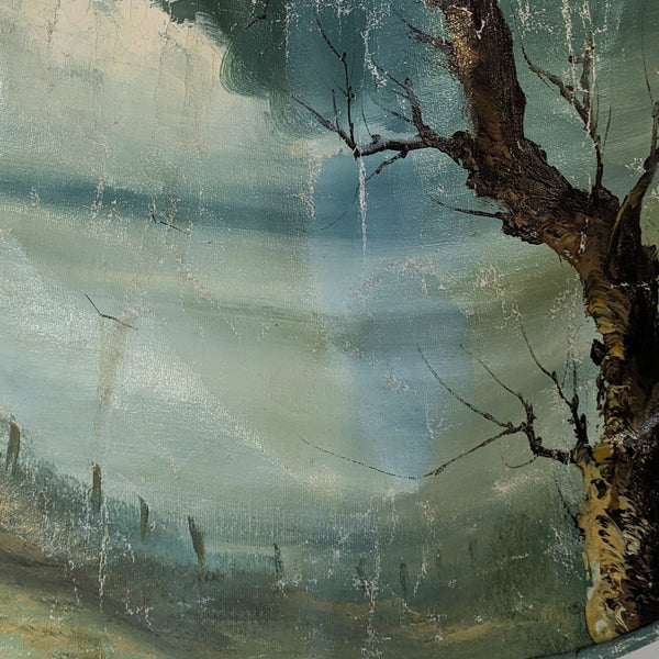 Vintage painting bag - lighthouse and trees