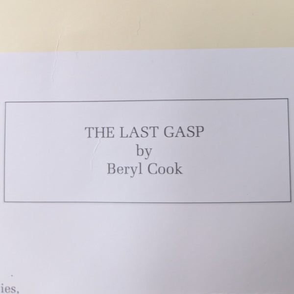 Beryl Cook 'The Last Gasp', official collectors limited edition print
