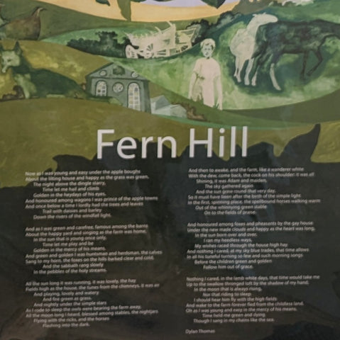Fern Hill, by Dylan Thomas, poster