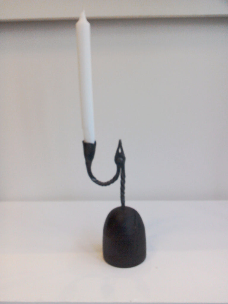 Rush light holder - hand forged.