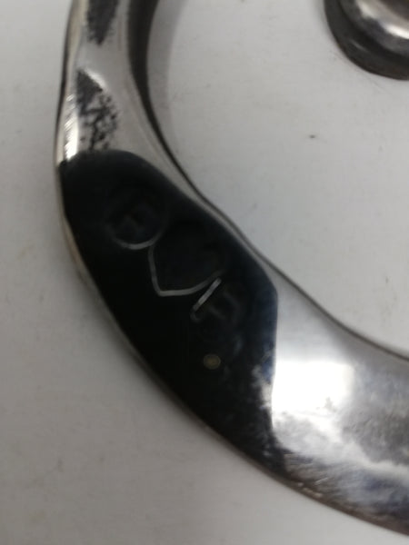 Hand forged stainless steel mezzaluna