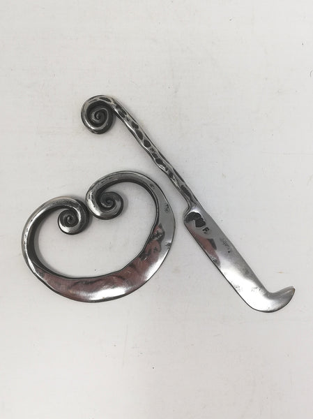 hand forged stainless steel cheese knives with a choice of handles 18.5cm long approx