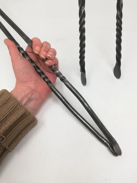 Shepherds crook fire set , hand forged in mild steel
