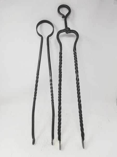 Shepherds crook fire set , hand forged in mild steel