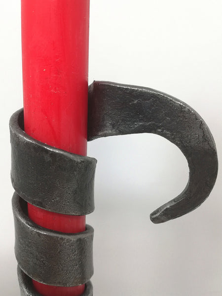 Traveller candle stick, hand forged in mild steel