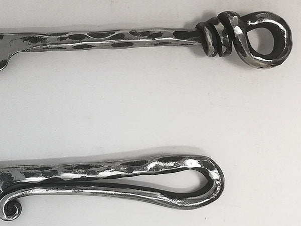 hand forged stainless steel cheese knives with a choice of handles 18.5cm long approx