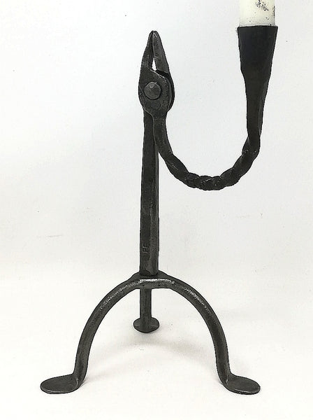Rush light holder - hand forged.