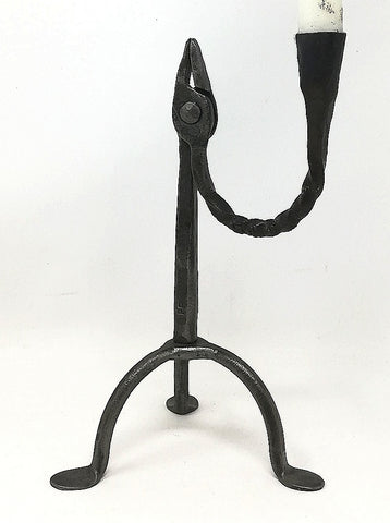 Rush light holder - hand forged.