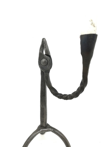 Rush light holder - hand forged.