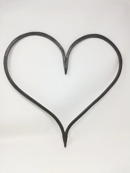 Extra large handforged hanging heart