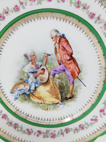 Carl Tielsch  plates - courting couple. Lute design.
