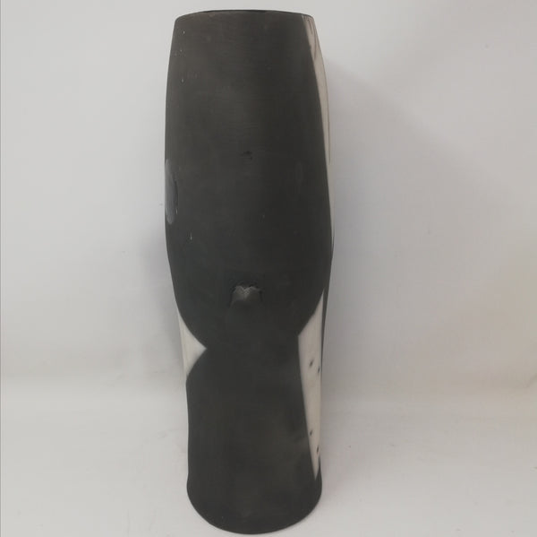 Mick Morgan raku - monochrome vessel