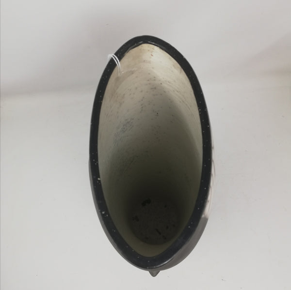 Mick Morgan raku - monochrome vessel