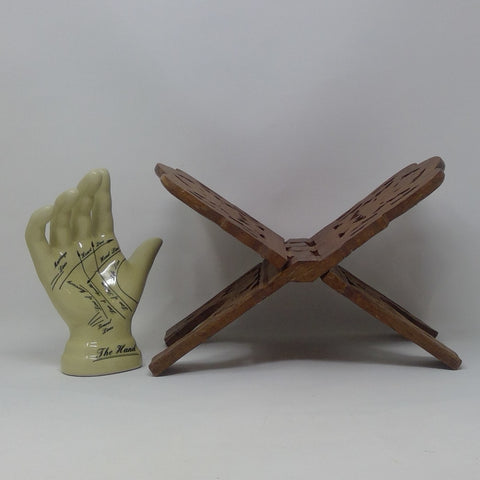 Vintage hardwood folding quran stand