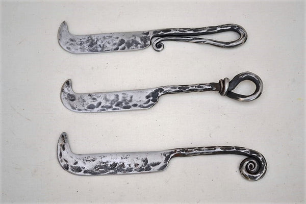 hand forged stainless steel cheese knives with a choice of handles 18.5cm long approx