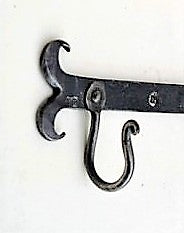 Rack of hooks, 3 hook and 4 hook, hand forged in mild steel