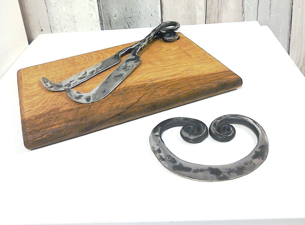 hand forged stainless steel cheese knives with a choice of handles 18.5cm long approx