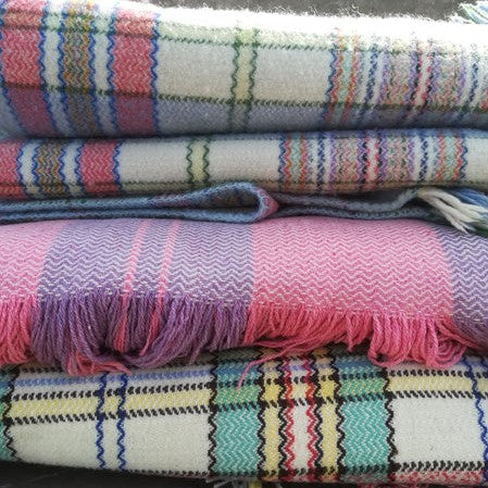 Vintage and antique Welsh blankets, and other vintage textiles