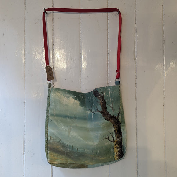 Vintage painting bag - lighthouse and trees