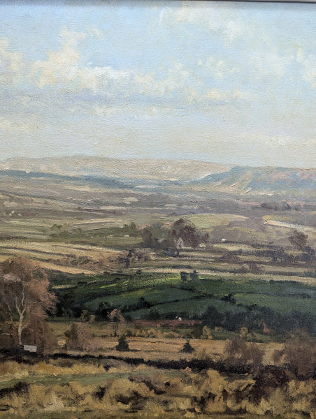 Oil painting, the white cottage, Clee Hill, Shropshire by W.R.Jennings