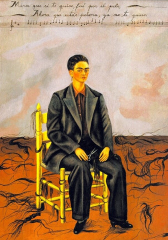Frida Kahlo - Self Portrait With Cropped Hair.