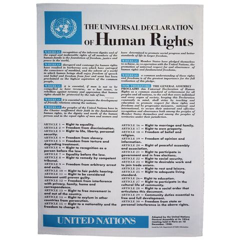 Declaration of Human Rights tea towel