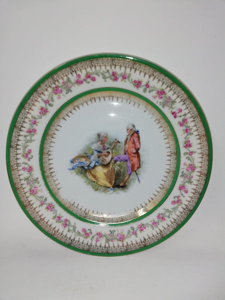 Carl Tielsch  plates - courting couple. Lute design.