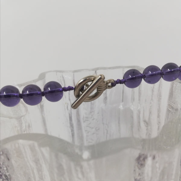 Amethyst bead necklace