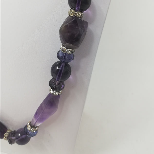 Amethyst bead necklace