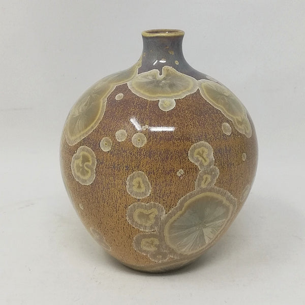 Simon Rich ceramic - small crystalline and hares fur vessel