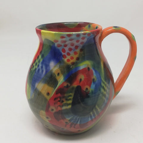 Gwili pottery hug mug 'jazz' design