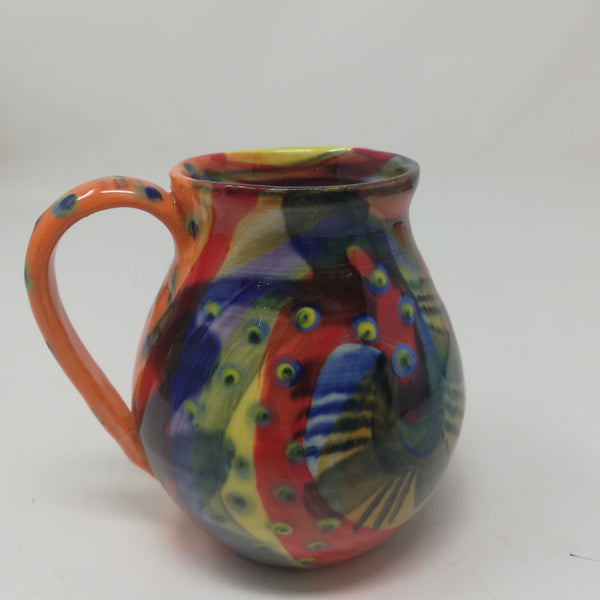 Gwili pottery hug mug 'jazz' design