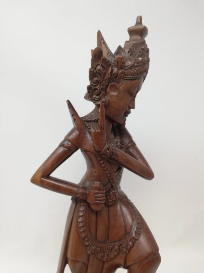 Vintage, hand carved, Balinese wooden figure