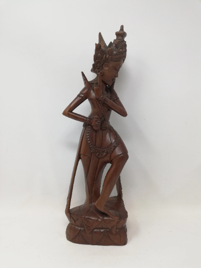 Vintage, hand carved, Balinese wooden figure