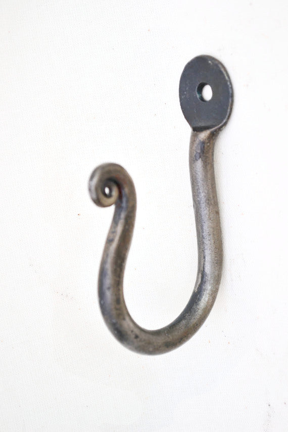 hand forged hooks, small 7cm high, 4.5cm deep, large 9cm x 5cm – Found&Seek
